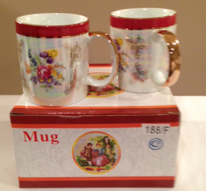 Mugs Flowers Set of 4