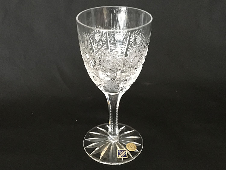 Crystal Bohemia Hand Cut Goblets Czech Set of 6
