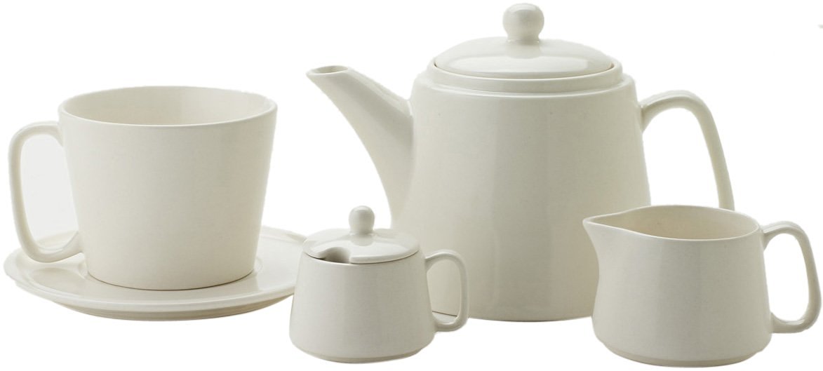 Classic Coffee & Tea Tower Tea Set, Natural Cream 