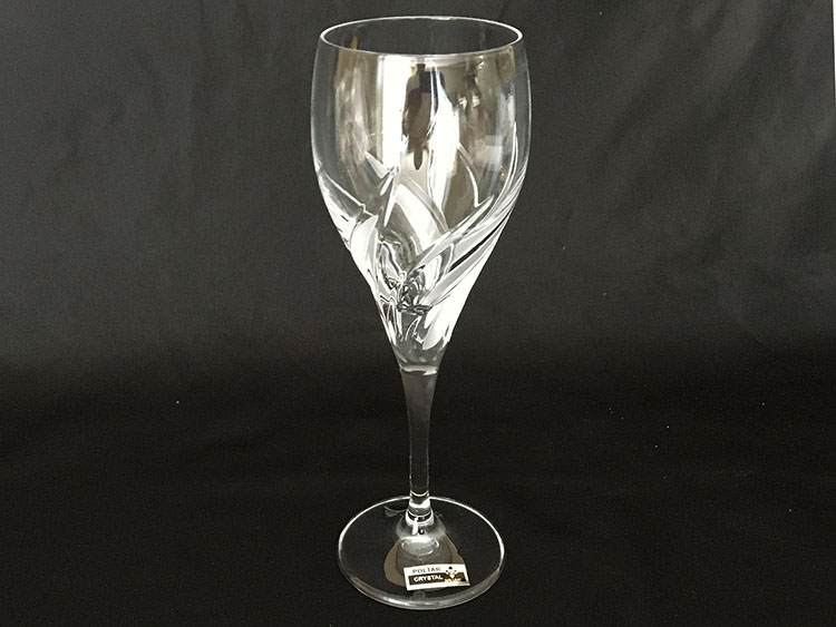 Crystal Savannah Hand Cut Goblets Slovakia *Set of 4*