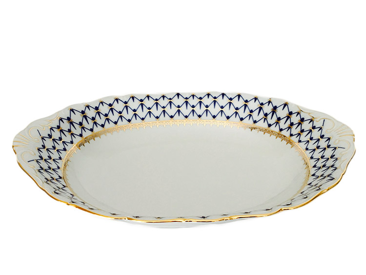 Cobalt Net Serving Dish Bread Basket