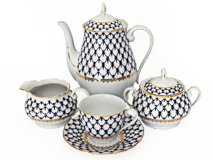 Cobalt Net Coffee Set 