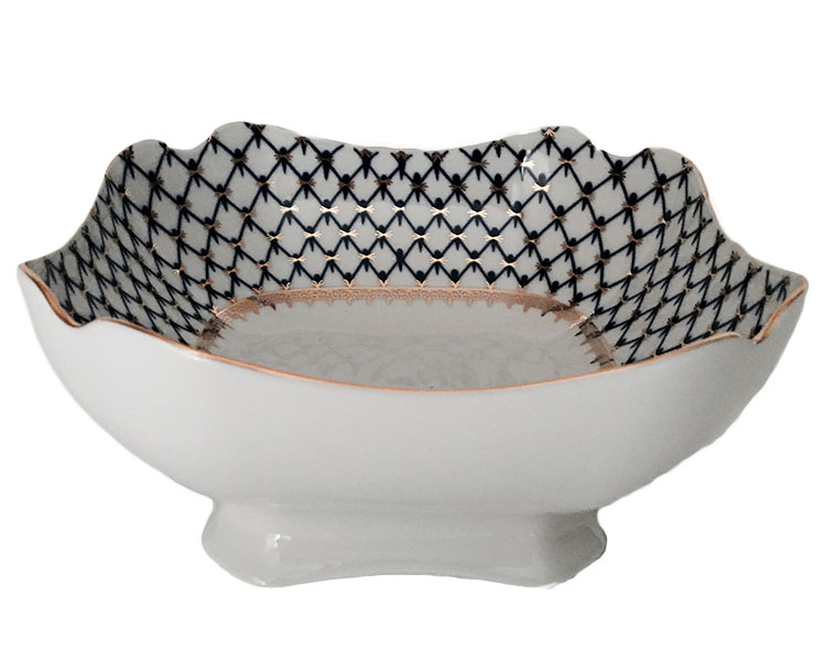 Cobalt Net Serving Dish Roma
