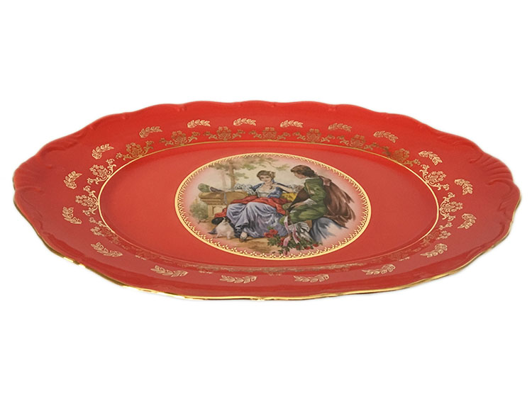 Madonna Original Red-Ruby Oval Dish 14 Inch