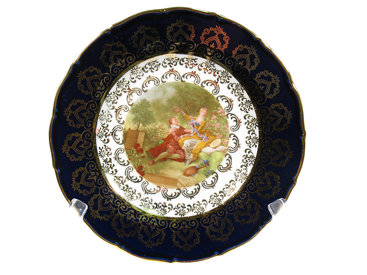 Madonna Cobalt Romeo & Juliet Dessert Plate 17 cm