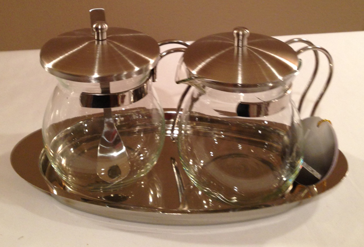 Stainless Steel Cream Sugar Set