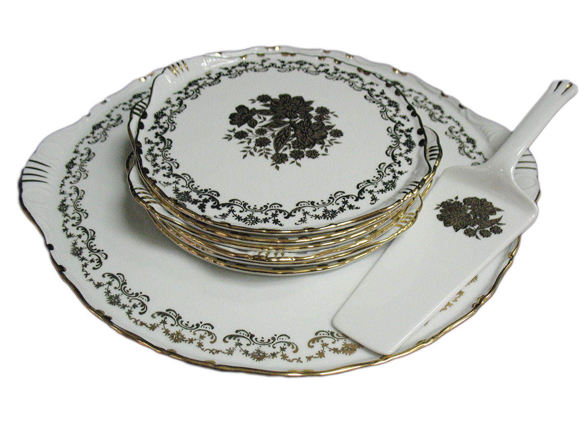 Golden Flower Tort Set